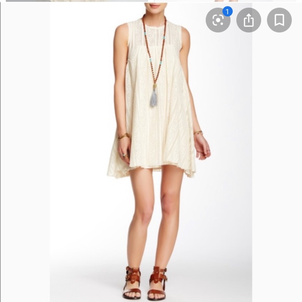 Free People Lace Tu Es La mini Dress